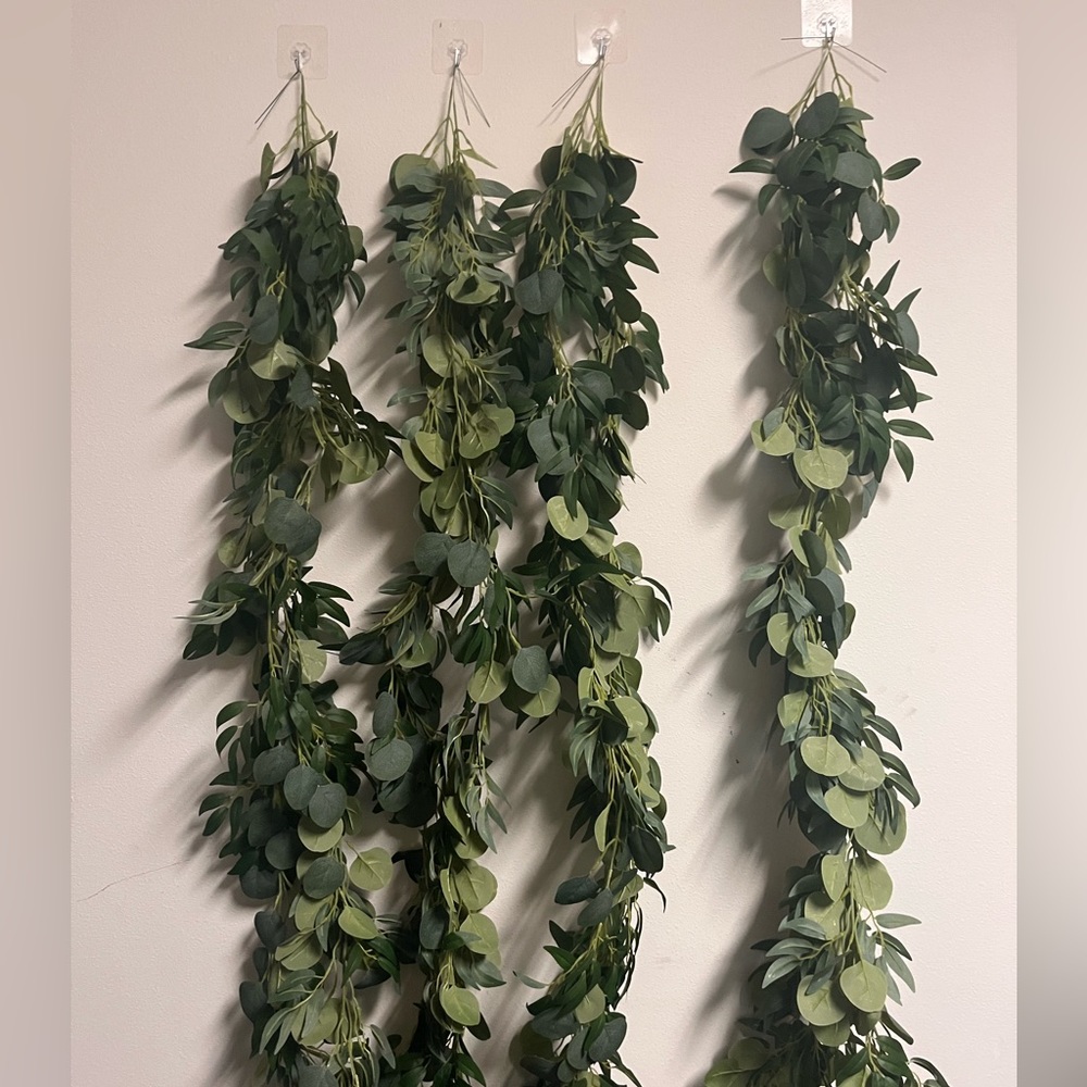 Artificial eucalyptus garlands
